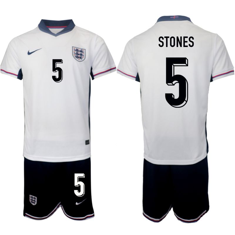 Men 2024-2025 Season England home white #5 Soccer Jersey->england jersey->Soccer Country Jersey